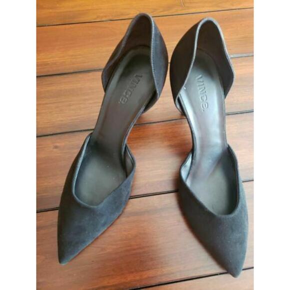 Vince Women's Black Suede Classic Pumps Shoes Size 9.5 M - Picture 12 of 12